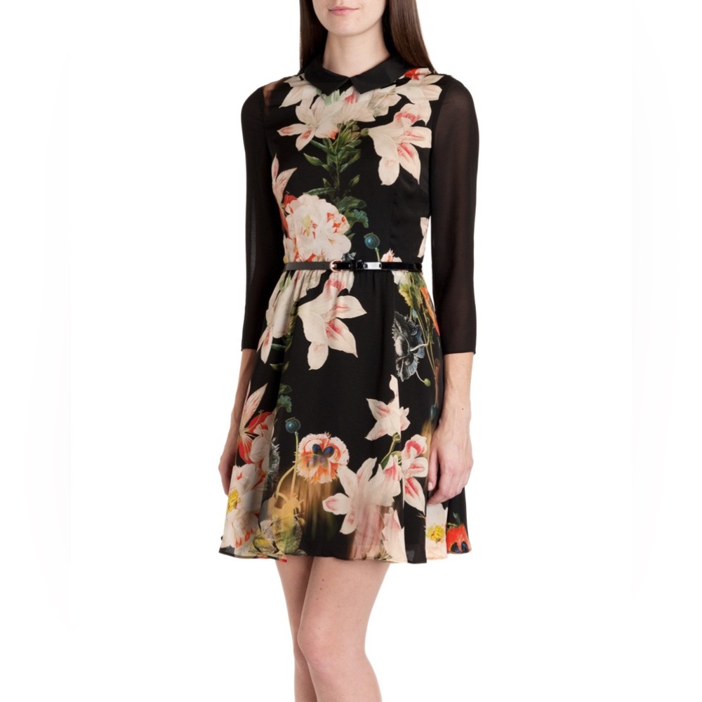 Ted Baker Ise Opulent Bloom Shirt Dress size 2 PLEASE READ